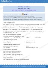 Đề số 7 - Đề kiểm tra học kì 1 - Sinh học 8